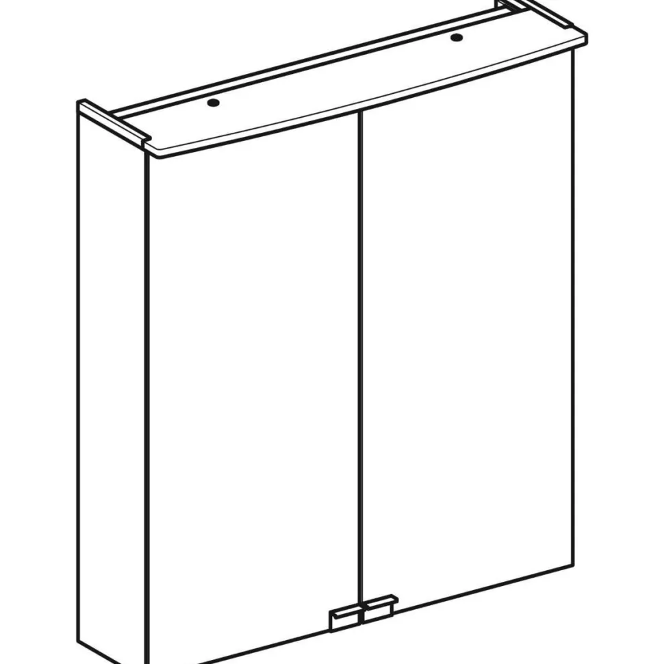 Peilikaappi LED-valolla Geberit Option Basic, pistorasia, valkoinen, eri kokoja