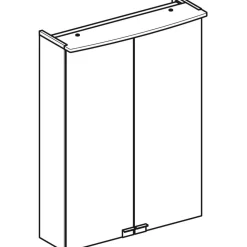 Peilikaappi LED-valolla Geberit Option Basic, pistorasia, valkoinen, eri kokoja