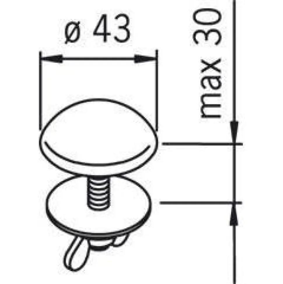 Peitelevy Oras 152055 hanareiälle Ø 43 mm kromi