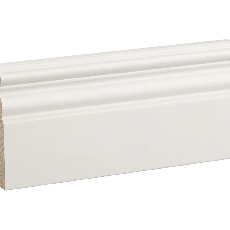 Peitelista/jalkalista Siparila Kumpu 15x92 mm puhtaanvalkoinen