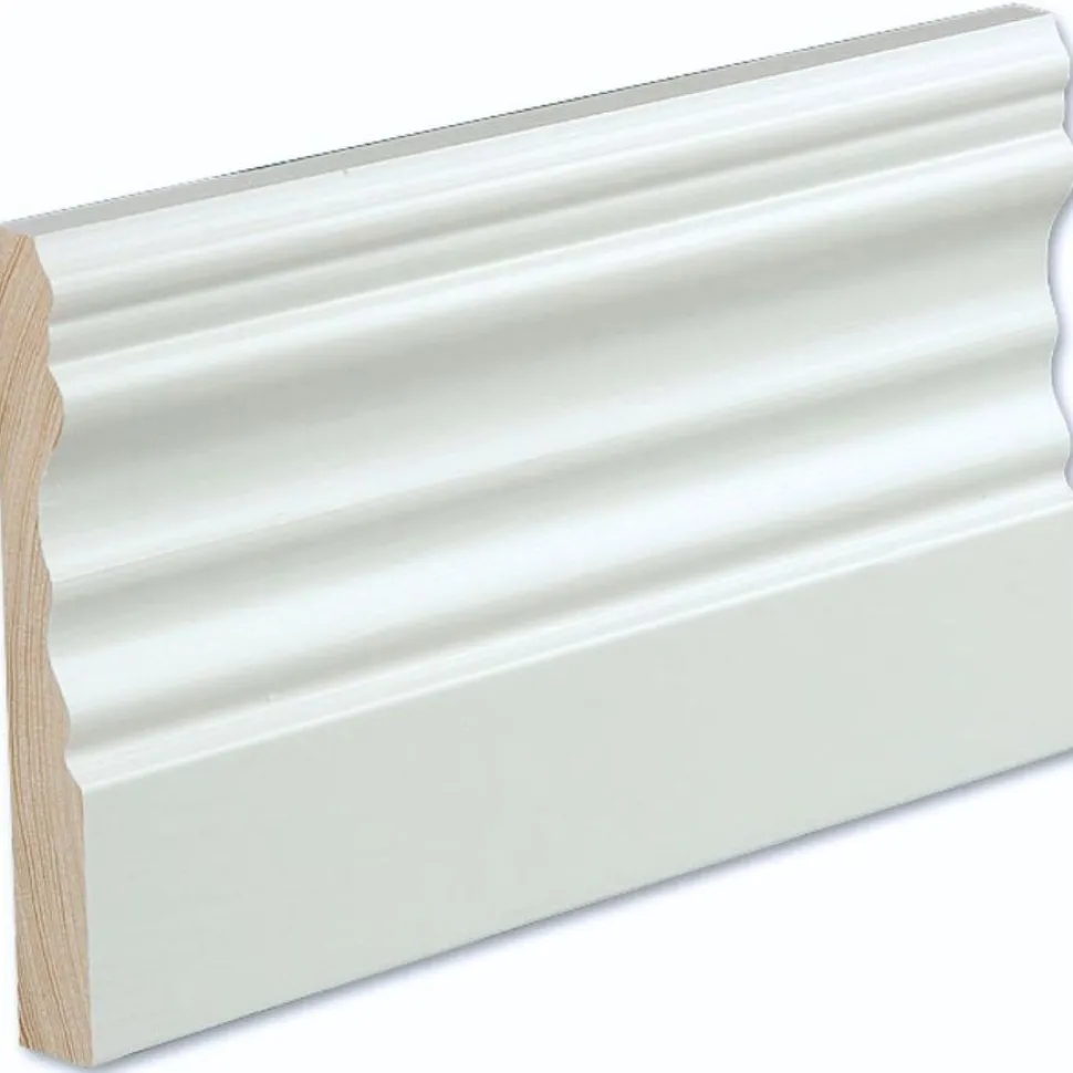 Peitelista/jalkalista Siparila Kinos 15x120x3600 mm puhtaanvalkoinen 5 kpl/pak