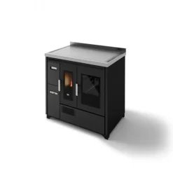 Pellettihella Eva Calòr Enrica 8.6kW, musta