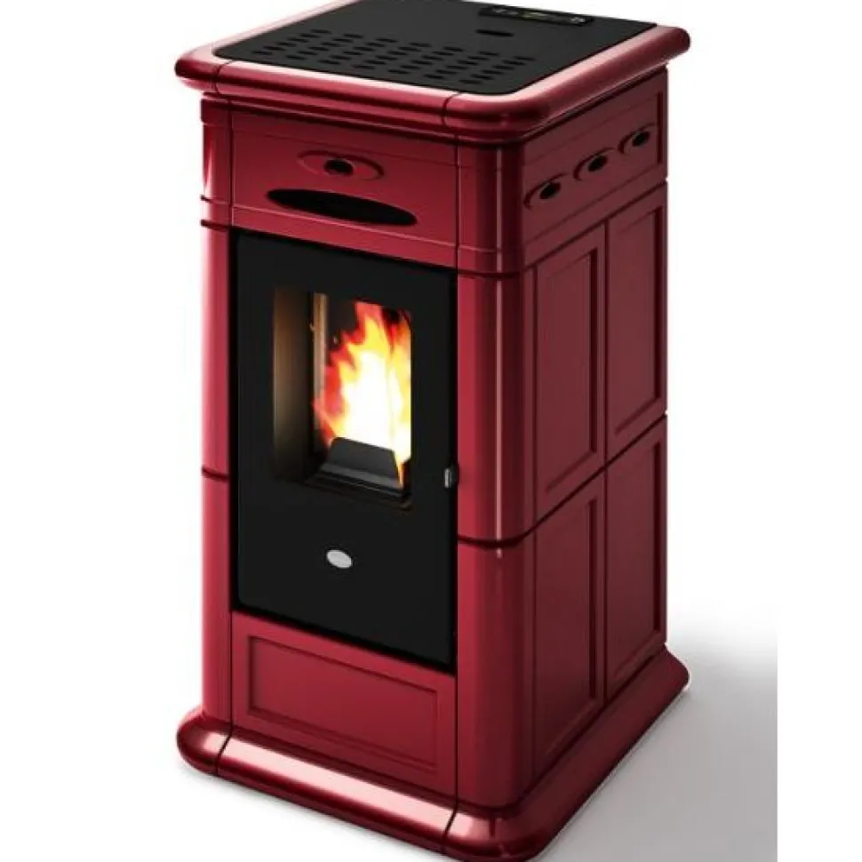 Pellettitakka Eva Calòr Alina 8kW, punainen