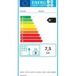 Pellettitakka Eva Calòr Biscotto 7.5kW, uunilla, harmaa