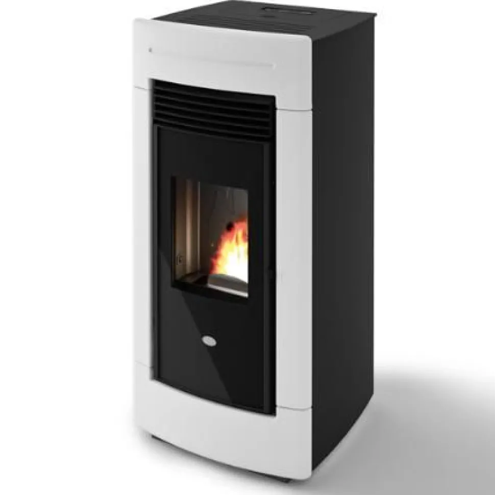 Pellettitakka Eva Calòr Laura 12.5kW, valkoinen