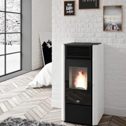 Pellettitakka Eva Calòr Milly 12.5kW, valkoinen