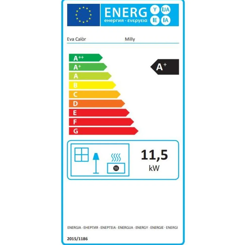 Pellettitakka Eva Calòr Milly 12.5kW, punainen