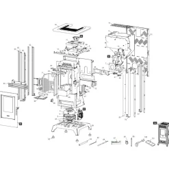 Pellettitakka Ravelli RV80 8 kW punainen