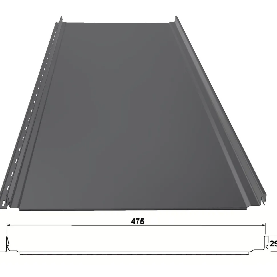 Peltikatto Weckman Progantti Standard 0.5 mm pystysauma