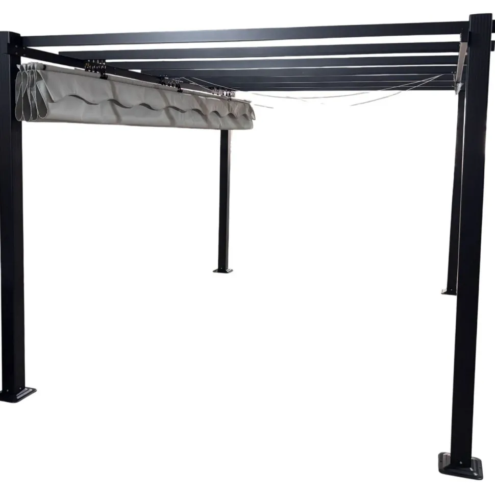 Pergola Baltic Garden Sunset, 3 x 4 m, harmaa