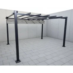 Pergola Baltic Garden Sunset, 3 x 4 m, harmaa