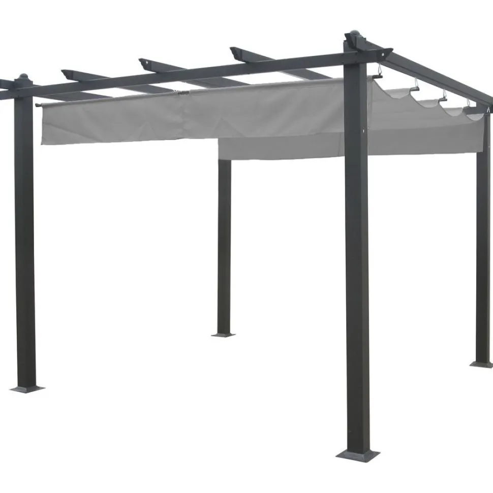 Pergola Eden Wood, 3x4m, harmaa/musta