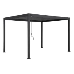Pergola Home4You Mirador-88, 300x300cm, tummanharmaa
