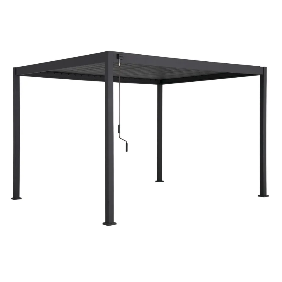 Pergola Home4You Mirador-88, 300x300cm, tummanharmaa