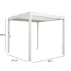 Pergola Home4You Mirador-111, 300x400cm, valkoinen