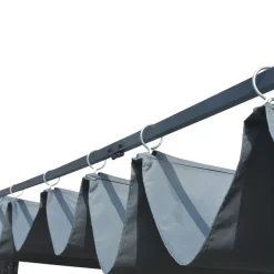 Pergola katolla polyrottinki 300x300x200cm harmaa/antrasiitti