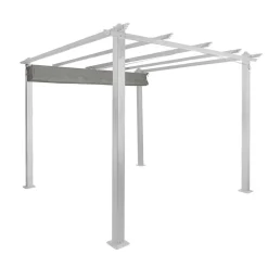 Pergola Landskap Skugga, valkoinen kehys, eri kokoja ja värejä
