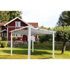 Pergola Landskap Skugga, valkoinen kehys, eri kokoja ja värejä