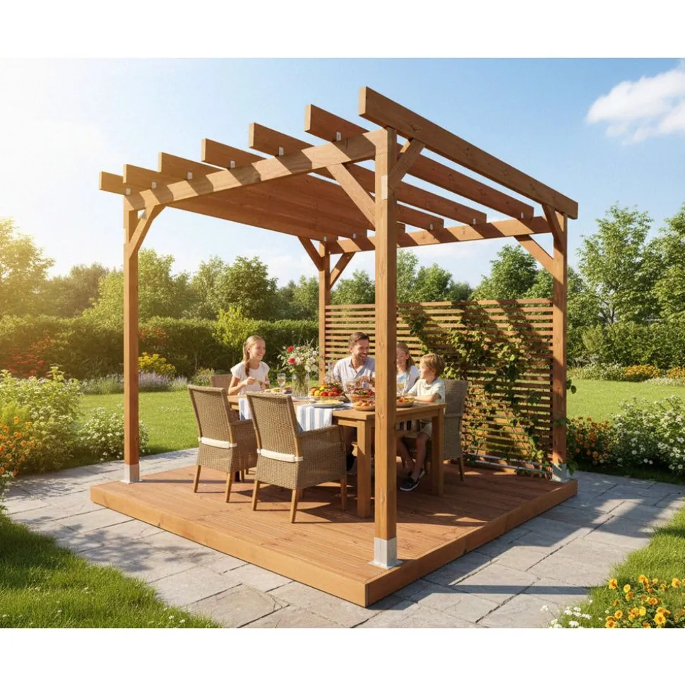 Pergola Miljöökoriste, ruskea, eri mittoja