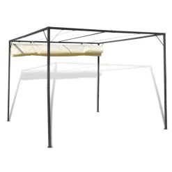 Pergola rullattavalla kattokankaalla 3x3x2.3m