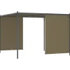 Pergola sisäänvedettävä katto 3x3 m ruskeanharmaa 180 g/m²
