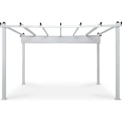 Pergola 2.95x3.95 m laskostettava katto valkoinen