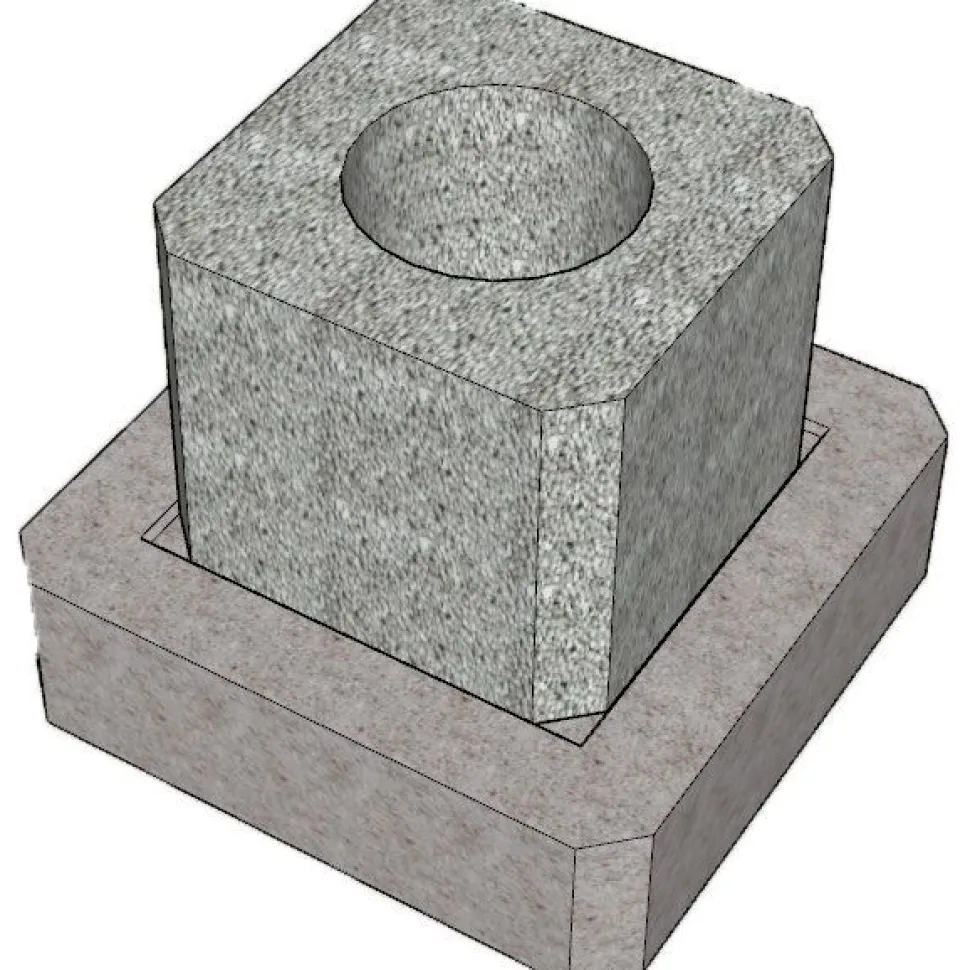Perustuslaatta Lakka, 350x350x100mm