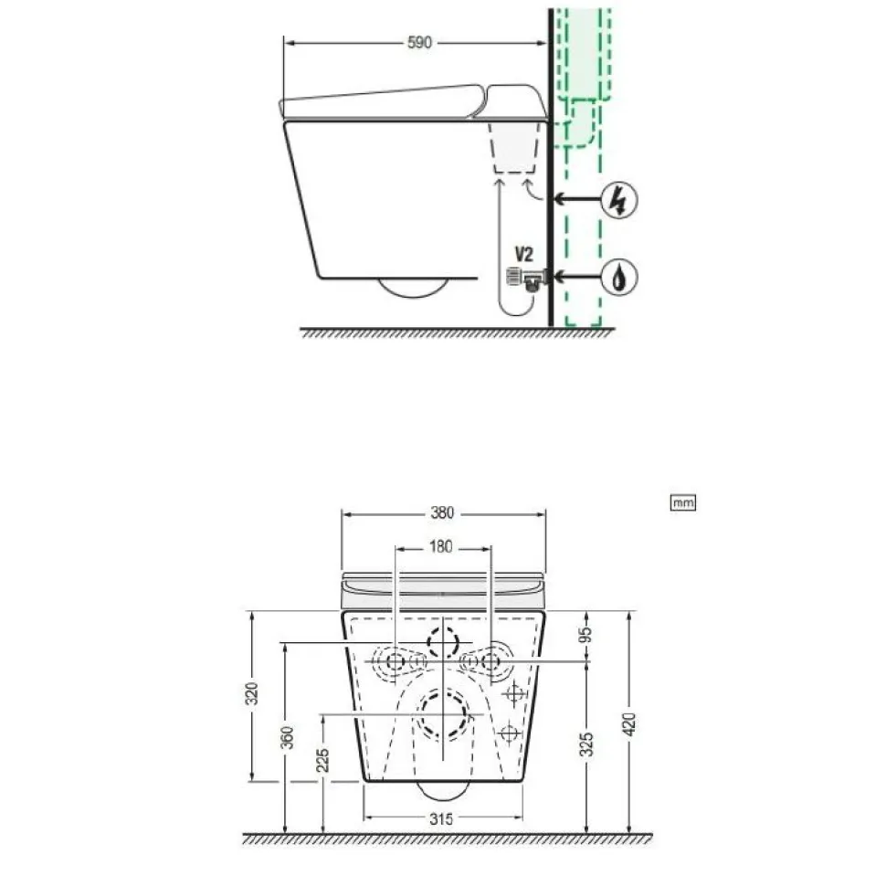 Pesevä WC-istuin OLI Hygea