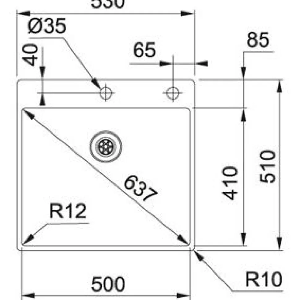 Pesuallas Frank Box BXX 210-50 TL 530x510 mm rst