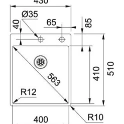 Pesuallas Frank Box BXX 210-40 TL 430x510 mm rst