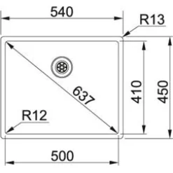 Pesuallas Frank Box BXX 210/110-50 540x450 mm rst