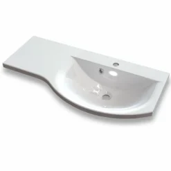 Pesuallas Grip Dali 90 900x435mm valumarmori oikea valkoinen