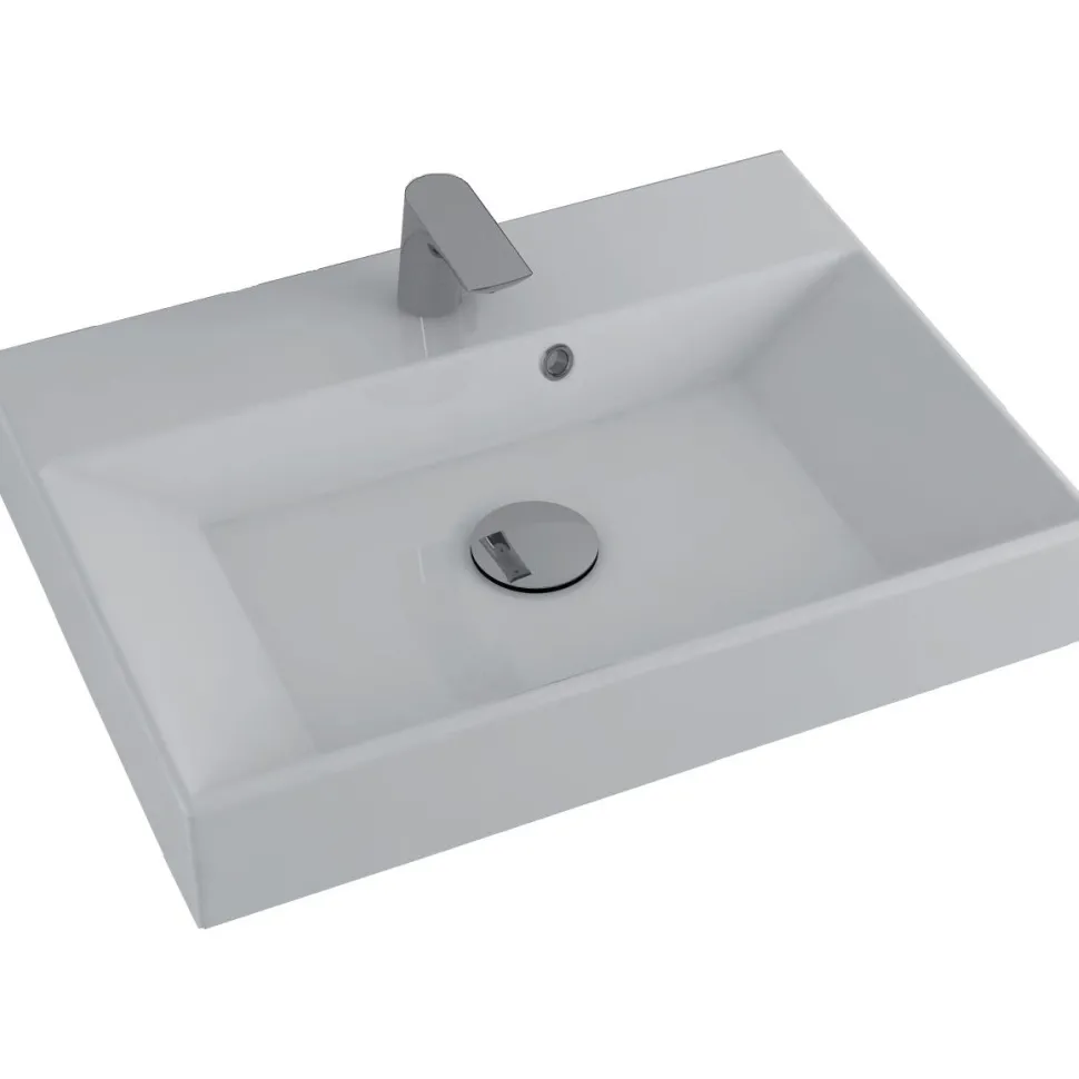 Pesuallas Grip Solo 500x360mm valumarmori valkoinen