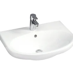 Pesuallas Gustavsberg Nautic, 60 cm, pultti/kannatinkiinnitys, ilman hananreikää, vakiopintakäsittely