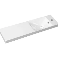 Pesuallas Interia Agos 80x22cx11 cm, vasen/oikea, valkoinen