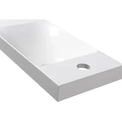 Pesuallas Interia Agos 80x22cx11 cm, vasen/oikea, valkoinen