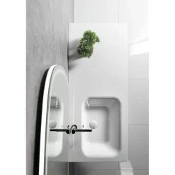 Pesuallas Interia Areca, 141x51,5 cm, vasen, valkoinen