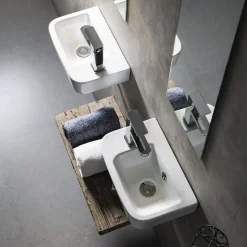 Pesuallas Interia Gerda 370 x 245 mm valkoinen oikeakätinen