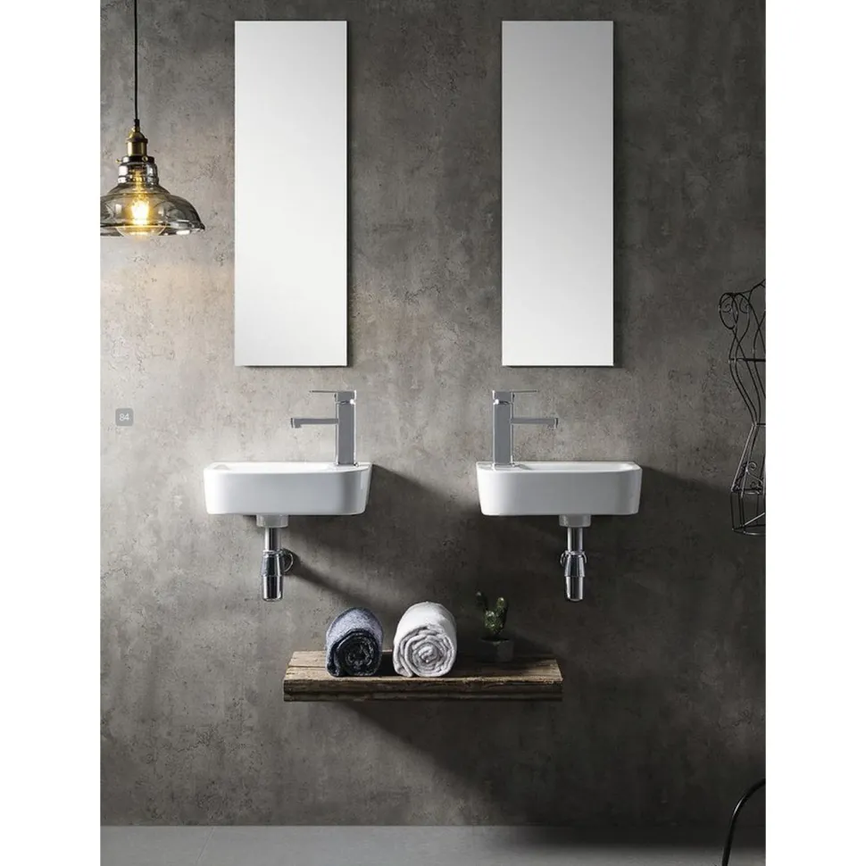 Pesuallas Interia Gerda 370 x 245 mm valkoinen oikeakätinen