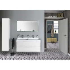 Pesuallas Interia Godiva 1190 x 440 mm kaksialtainen kivi valkoinen