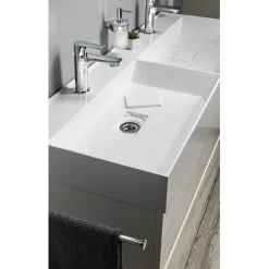 Pesuallas Interia Godiva 1190 x 440 mm kaksialtainen kivi valkoinen