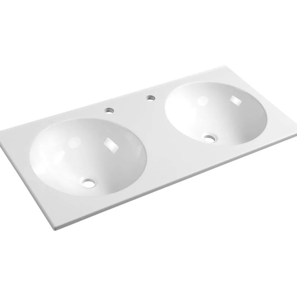 Pesuallas Interia Juno 1000 x 470 mm kaksialtainen kivi valkoinen