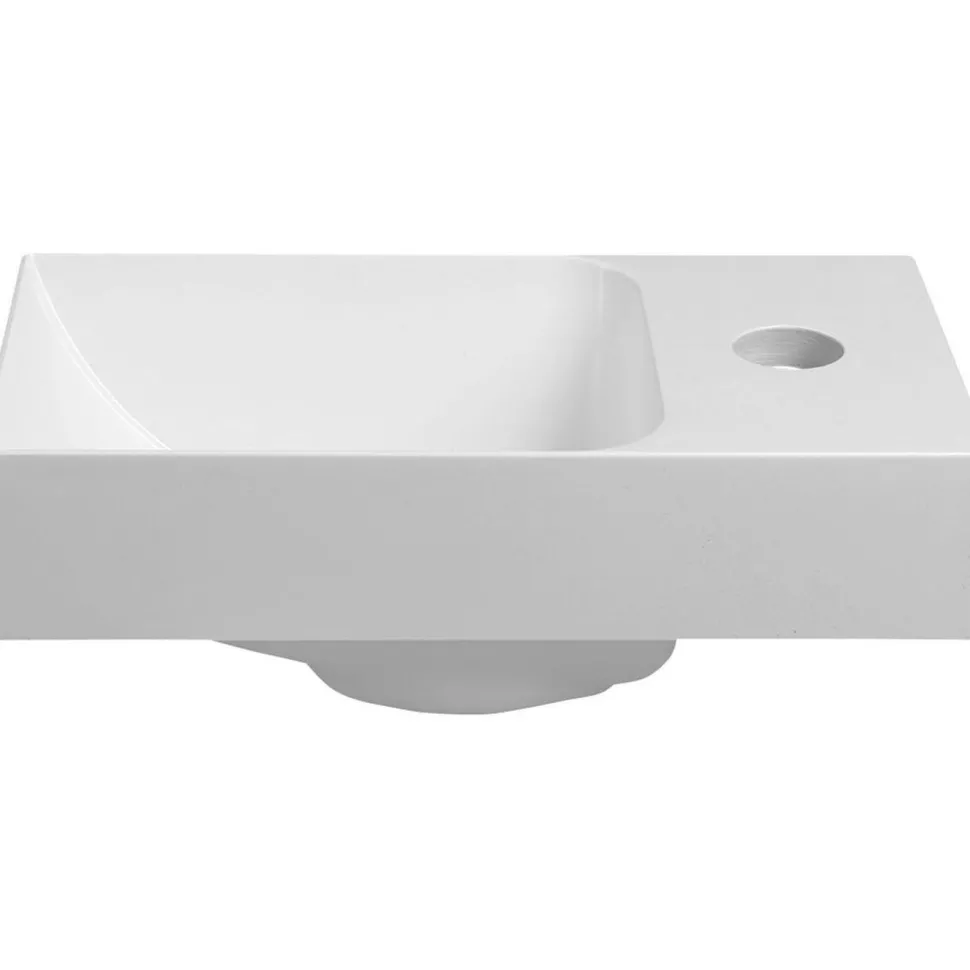 Pesuallas Interia Piccolino 30,8x10x17 cm, oikea, valkoinen