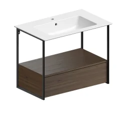 Pesuallas Interia Pura Slim 82x46cm, ExtraGlaze-pinnoite, valkoinen