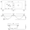 Pesuallas Interia Slim Double 1510 x 460 mm kaksialtainen valkoinen