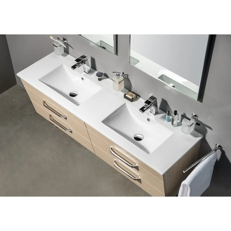 Pesuallas Interia Slim Double 1510 x 460 mm kaksialtainen valkoinen