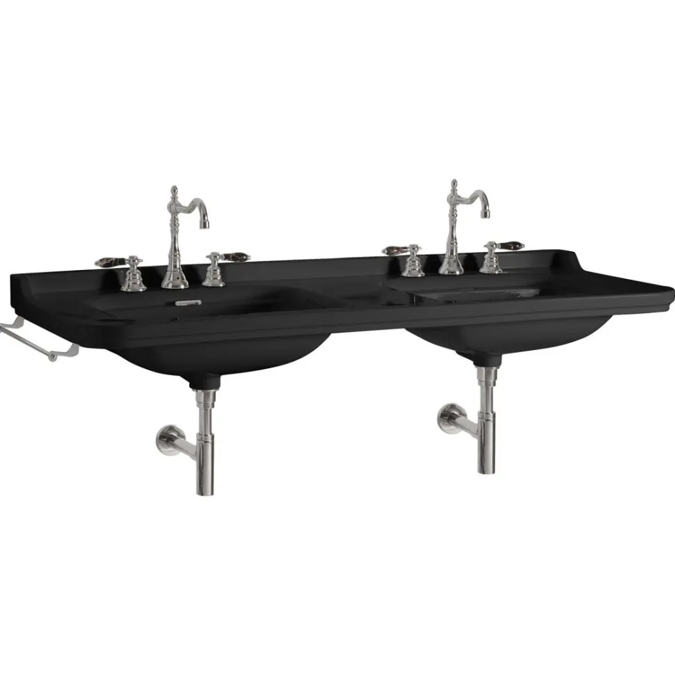 Pesuallas Kerasan Waldorf 150x55 cm, kaksoisallas, mattamusta