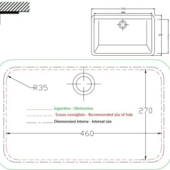Pesuallas Lavabo Gea, 530x350mm, valkoinen