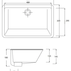 Pesuallas Lavabo Gea, 530x350mm, valkoinen