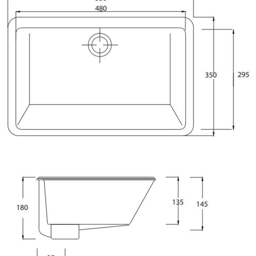 Pesuallas Lavabo Gea, 530x350mm, valkoinen